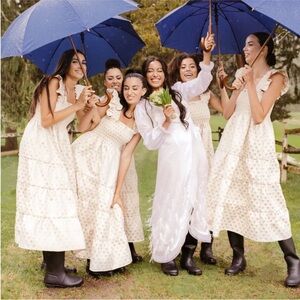 Hill House Bridal Nap dress. Gold Jacquard. S.
EUC.